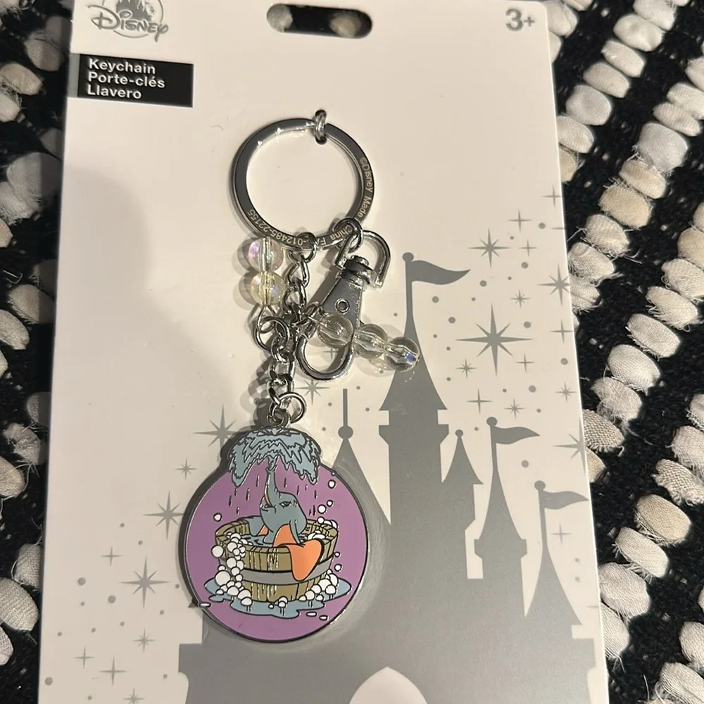 Disney Parks Dumbo's Bathtime Keychain Bag Charm Bubbles Tub
